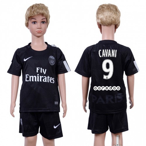 Paris Saint Germain #9 Cavani Sec Away Kid Soccer Club Jersey